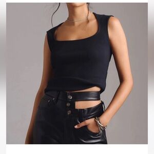 Anthropologie Maeve square neck tank top